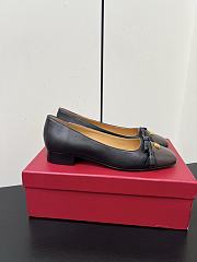 Okify Valentino Dark Brown Ballet Shoes 2cm - 1