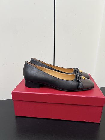 Okify Valentino Dark Brown Ballet Shoes 2cm