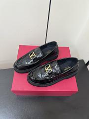 Okify Valentino Black Shiny Loafers - 5