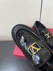 Okify Valentino Black Shiny Loafers - 3