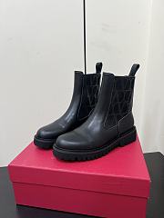 Okify Valentino Black Ankle Boots - 2