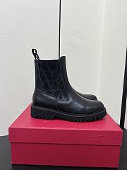 Okify Valentino Black Ankle Boots - 1