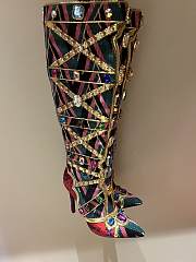 Okify Dolce & Gabbana Colorful Crystal Boots 15cm - 1