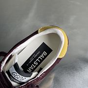 Okify Golden Goose Ball Star Red Burgundy Sneakers  - 4