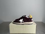 Okify Golden Goose Ball Star Red Burgundy Sneakers  - 1
