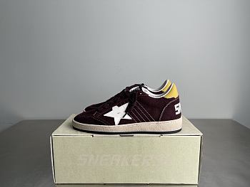 Okify Golden Goose Ball Star Red Burgundy Sneakers 