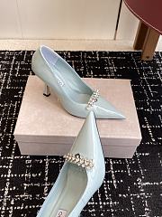 Okify Jimmy Choo Light Blue Heels With Crystal 9cm - 6