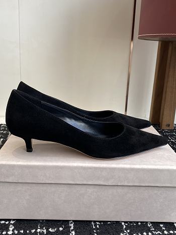 Okify Jimmy Choo Black Suede Heels 3.5cm