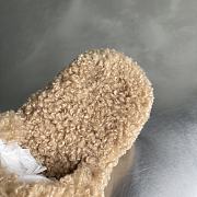 Okify Balenciaga Beige Fur Slippers - 4