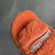 Okify Balenciaga Orange Fur Slippers - 6