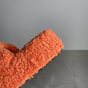 Okify Balenciaga Orange Fur Slippers - 4