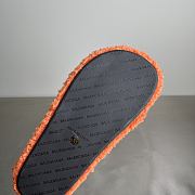 Okify Balenciaga Orange Fur Slippers - 3