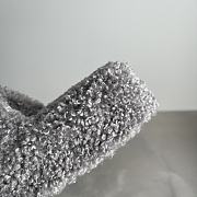 Okify Balenciaga Gray Fur Slippers - 4