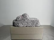 Okify Balenciaga Gray Fur Slippers - 2