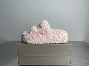 Okify Balenciaga Light Pink Fur Slippers - 4