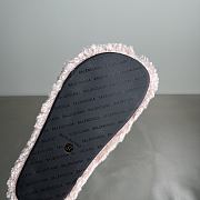 Okify Balenciaga Light Pink Fur Slippers - 5