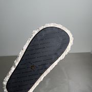Okify Balenciaga White Fur Slippers - 6