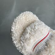 Okify Balenciaga White Fur Slippers - 4