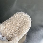 Okify Balenciaga White Fur Slippers - 5