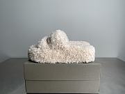 Okify Balenciaga White Fur Slippers - 2