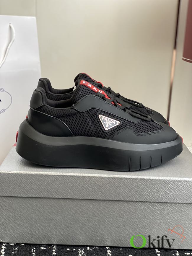 Okify Prada Black And Red Sneakers - 1