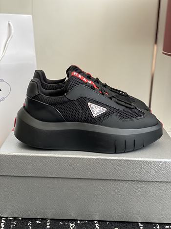 Okify Prada Black And Red Sneakers