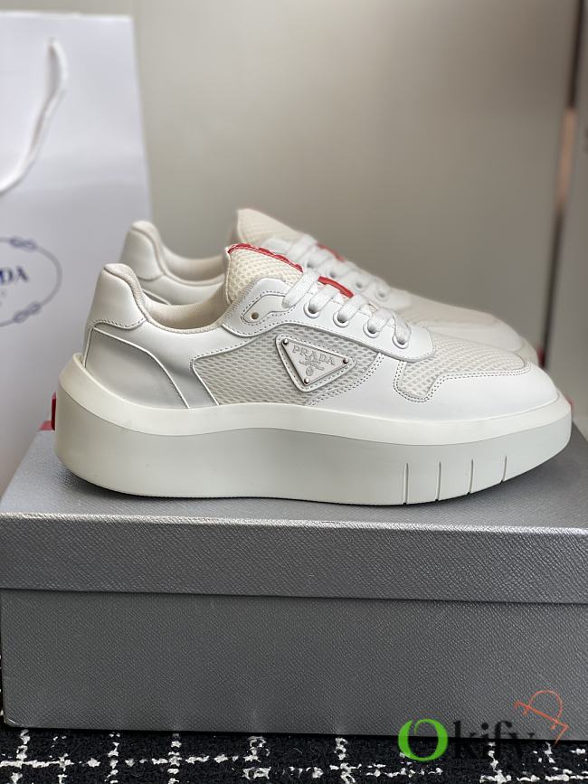 Okify Prada White And Red Sneakers - 1