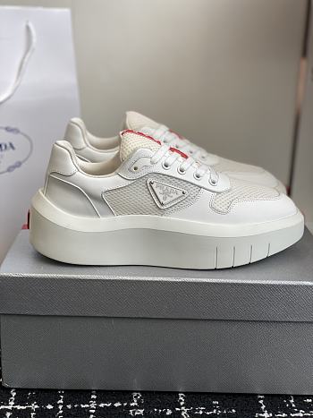 Okify Prada White And Red Sneakers