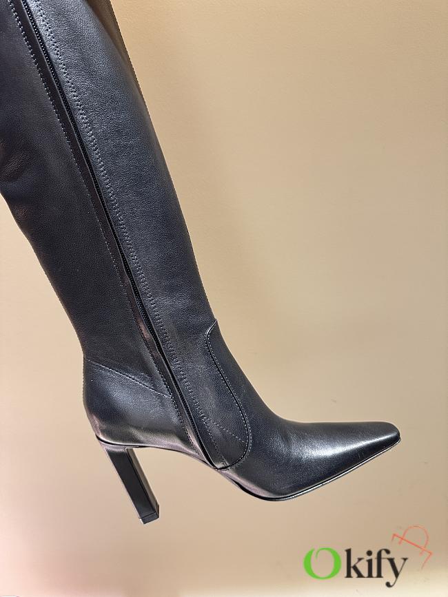 Okify YSL Black High Boots 10.5cm - 1