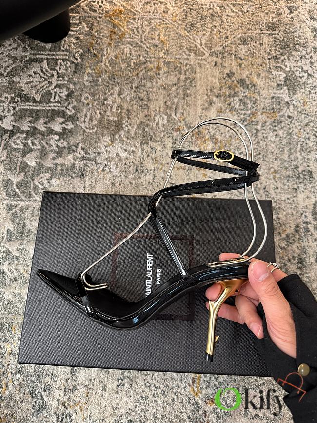 Okify YSL Black Patent Heels 9.5cm - 1