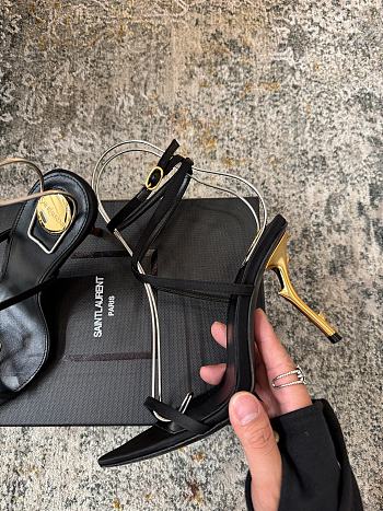 Okify YSL Black Silk Heels 9.5cm