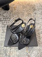 Okify YSL Black Silk Heels 9.5cm - 2