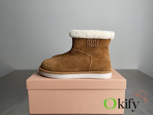 Okify MiuMiu Brown Snow Boots - 1