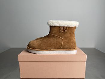 Okify MiuMiu Brown Snow Boots