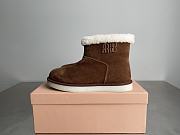 Okify MiuMiu Dark Brown Snow Boots - 1