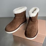 Okify MiuMiu Dark Brown Snow Boots - 6