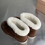 Okify MiuMiu Dark Brown Snow Boots - 5
