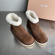 Okify MiuMiu Dark Brown Snow Boots - 3