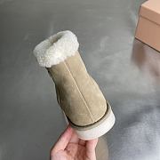 Okify MiuMiu Beige Snow Boots - 2