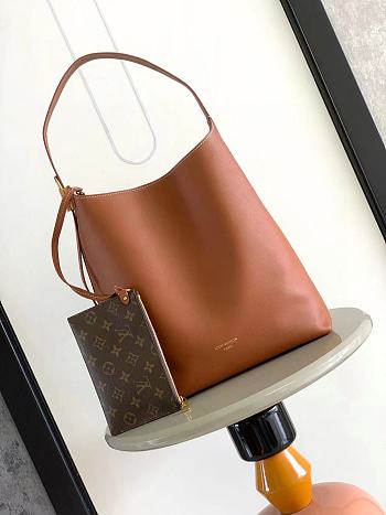 Okify Louis Vuitton Loe Key Hobo MM Bag In Brown M24974 31x35x18cm