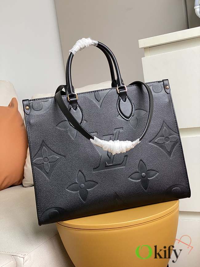 Okify Louis Vuitton OnTheGo MM Bag In Black M45595 35x27x14cm  - 1