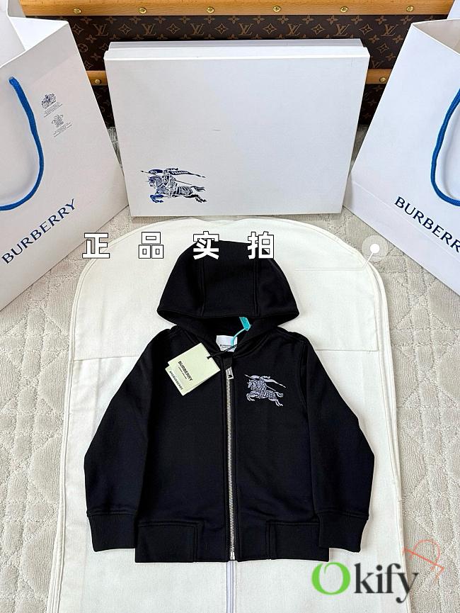 Okify Burberry Black Sweatshirt For Kids  - 1