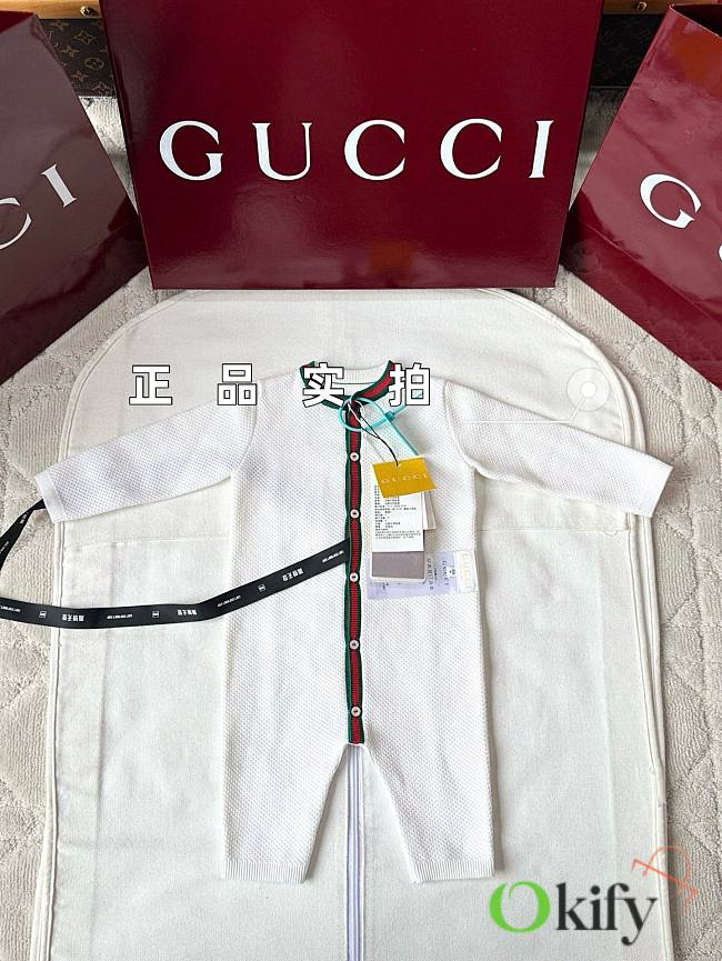 Okify Gucci White Baby Romper For Kids - 1