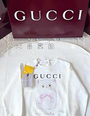 Okify Gucci Cat White Sweater For Kids  - 6