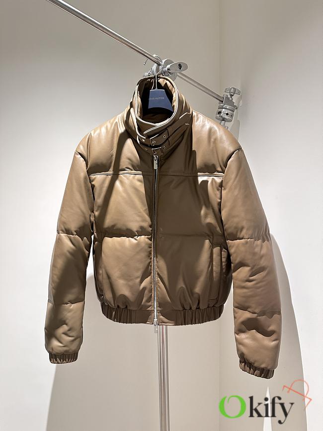 Okify Burberry Brown Down Jacket - 1