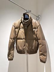 Okify Burberry Brown Down Jacket - 1