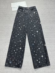 Okify CC Black Jeans With Many Tiny Stickers - 3