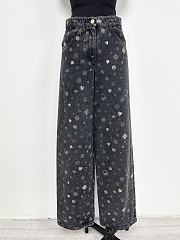 Okify CC Black Jeans With Many Tiny Stickers - 1