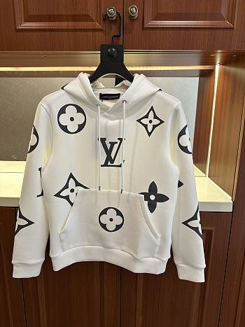 Okify Louis Vuitton White Monogram Hoodie