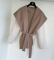 Okify Louis Vuitton Beige And White Cashmere Coat - 2